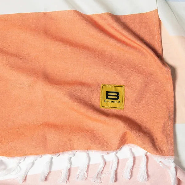 Big Blanket Big Beachy™ Blanket — Outdoor sand-resistant in Sunrise Stripes
