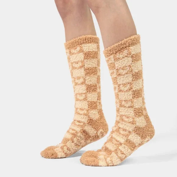 Big Blanket Cozy Toes™ Socks — Knit in Checkered Hearts