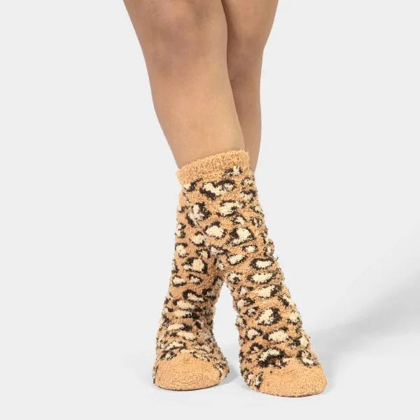 Big Blanket Cozy Toes™ Socks — Knit in Leopard Hearts