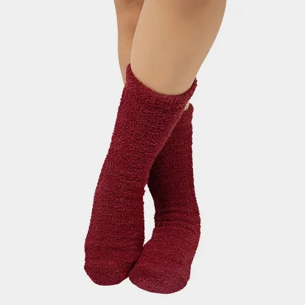 Big Blanket Cozy Toes™ Socks — Knit in Wine