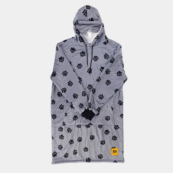 Big Blanket Hideout Hoodie™ — Sherpa-lined fleece in Paws
