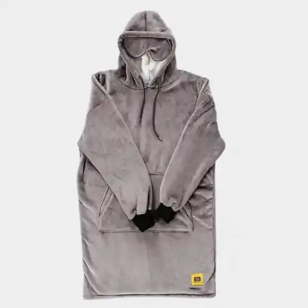 Big Blanket Hideout Hoodie™ — Sherpa-lined fleece in Light Grey