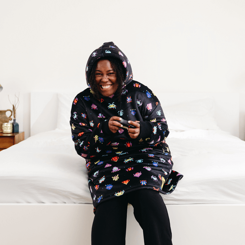 Embroidered Oversized Hoodie Blanket