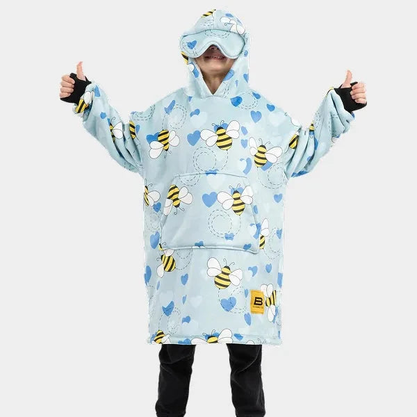 Big Blanket Hideout Hoodie™ Kids — Sherpa-lined fleece
