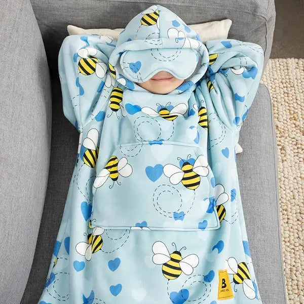 Big Blanket Hideout Hoodie™ Kids — Sherpa-lined fleece