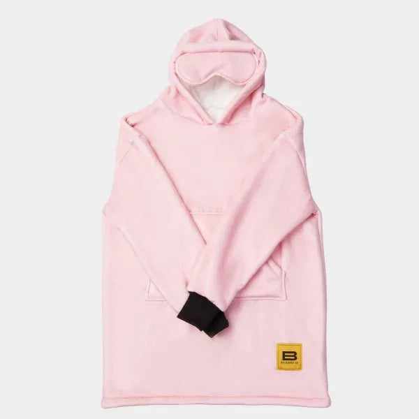 Big Blanket Hideout Hoodie™ Kids — Sherpa-lined fleece in Bubblegum