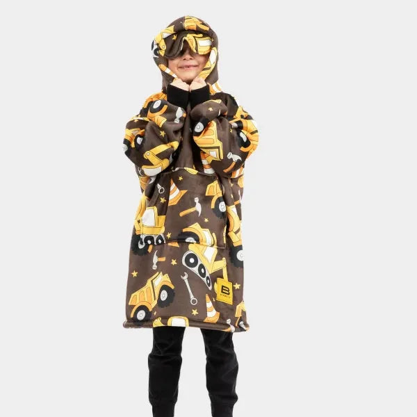 Big Blanket Hideout Hoodie™ Kids — Construction Zone