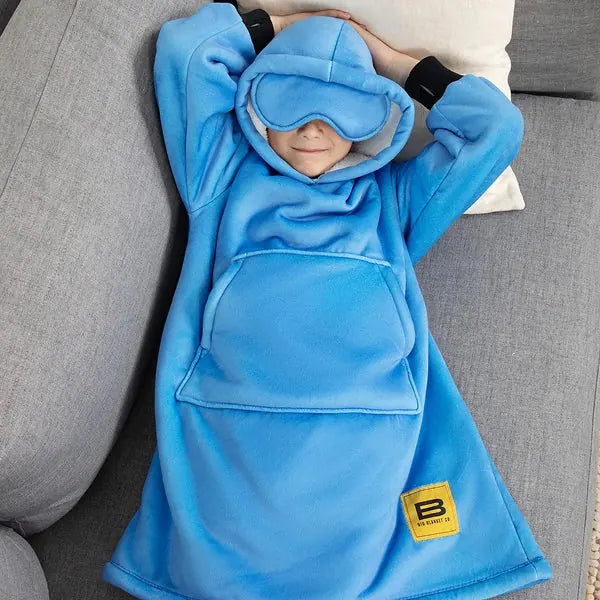 Big Blanket Hideout Hoodie™ Kids — Sherpa-lined fleece