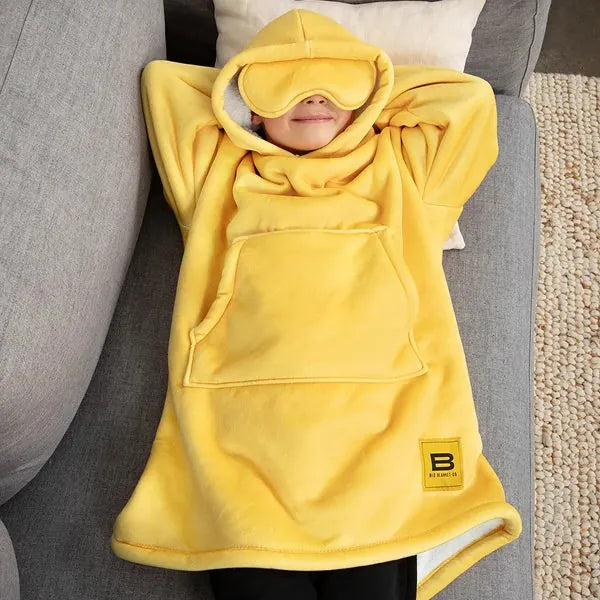 Big Blanket Hideout Hoodie™ Kids — Sherpa-lined fleece