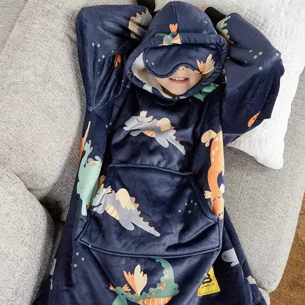 Big Blanket Hideout Hoodie™ Kids — Sherpa-lined fleece