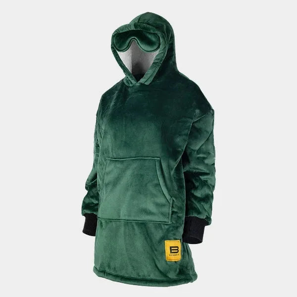 Big Blanket Hideout Hoodie™ Kids — Sherpa-lined fleece in Forest