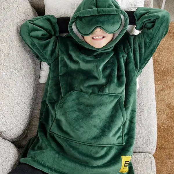 Big Blanket Hideout Hoodie™ Kids — Sherpa-lined fleece