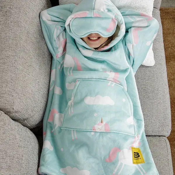 Big Blanket Hideout Hoodie™ Kids — Sherpa-lined fleece