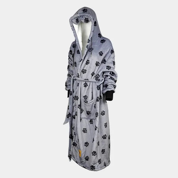 Big Blanket Hideout Robe™ — Sherpa-lined fleece in Paws