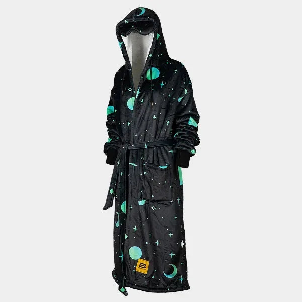 Big Blanket Hideout Robe™ — Sherpa-lined fleece in Galactic Glow