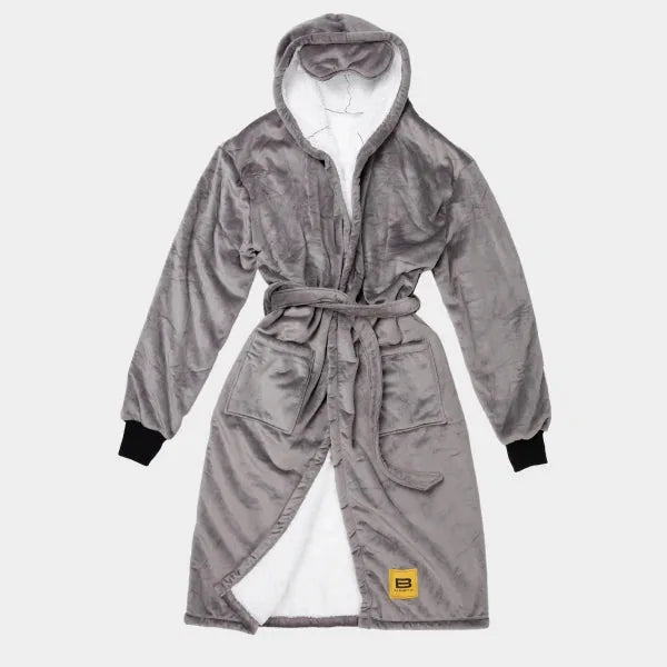 Big Blanket Hideout Robe™ — Sherpa-lined fleece in Light Grey