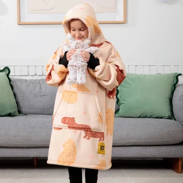 Big Blanket Hideout Hoodie™ Kids — Sherpa-lined fleece