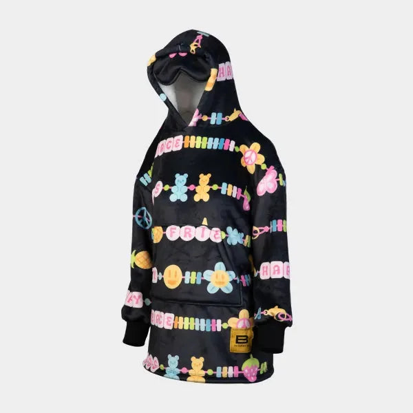 Big Blanket Hideout Hoodie™ Kids — Sherpa-lined fleece in Friends Forever