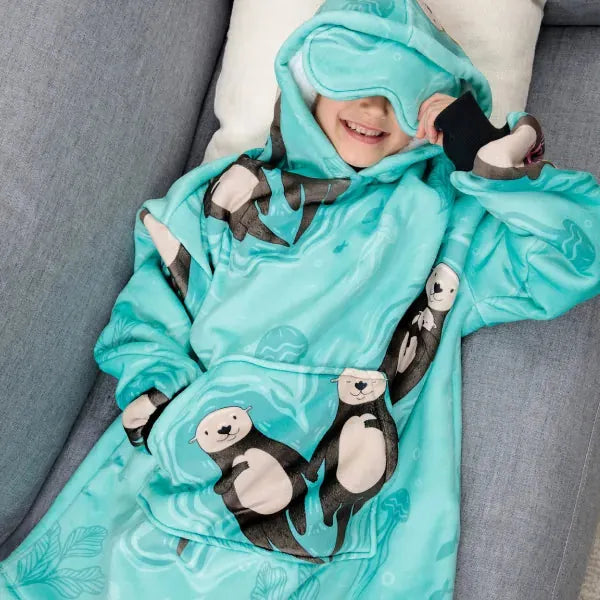 Big Blanket Hideout Hoodie™ Kids — Sherpa-lined fleece