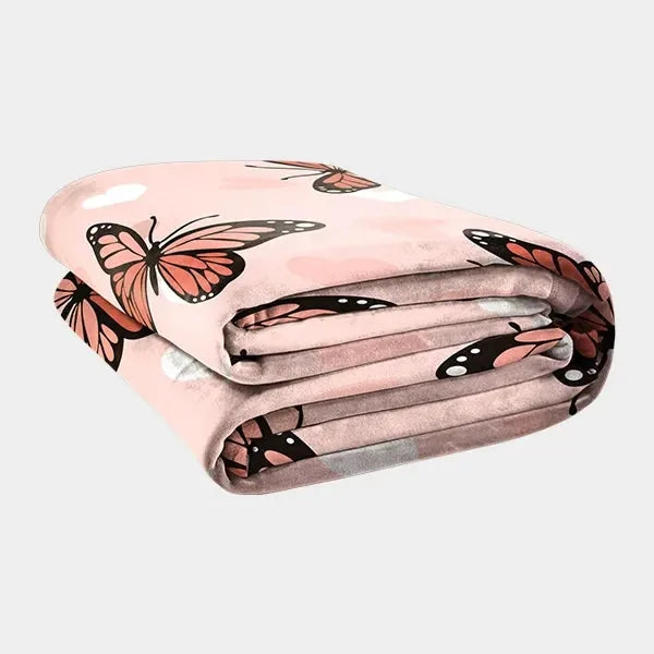 Big Blanket Original Stretch™ Kids Blanket — 4-way stretch knit in Butterflies