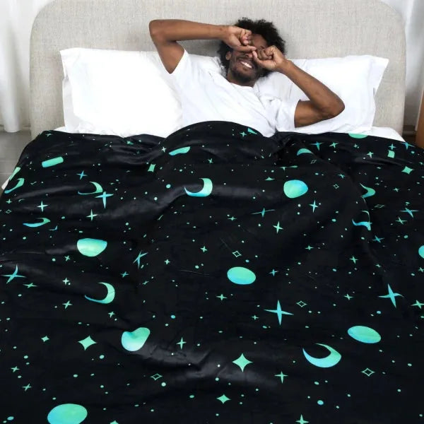 Big Blanket Original Stretch™ Blanket — 4-way stretch knit in Galactic Glow