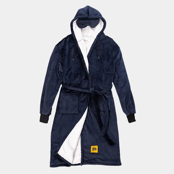 Big Blanket Hideout Robe™ — Sherpa-lined fleece in Navy