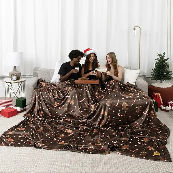 Big Blanket Original Stretch™ Blanket — 4-way stretch knit in Gingerbread