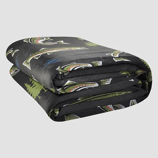 Big Blanket Original Stretch™ Blanket — 4-way stretch knit in Gone Fishing