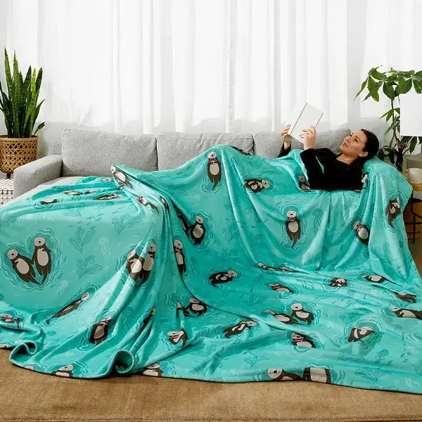 Big Blanket Original Stretch™ Blanket — 4-way stretch knit in Otter Love