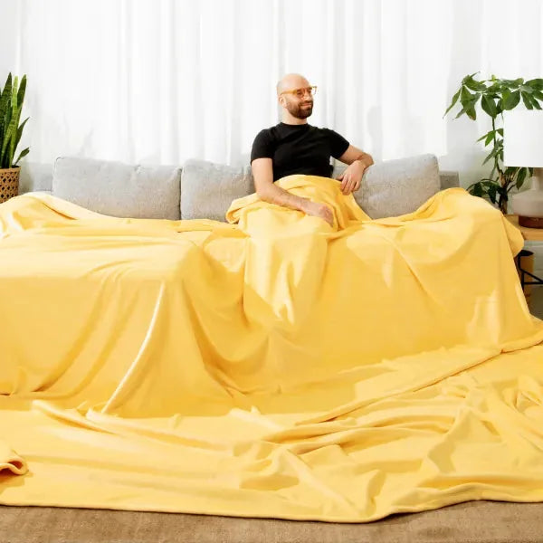 Big Blanket Original Stretch™ Blanket — 4-way stretch knit in Sunbeam