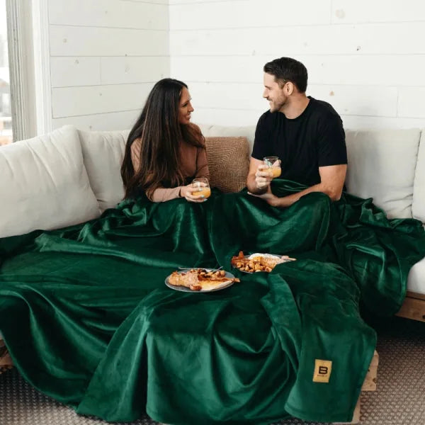 Big Blanket Original Stretch™ Blanket — 4-way stretch knit in Forest