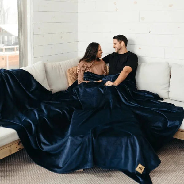 Big Blanket Original Stretch™ Blanket — 4-way stretch knit in Navy
