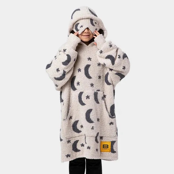 Big Blanket Premier Plush™ Kids Hoodie — Moon Sky
