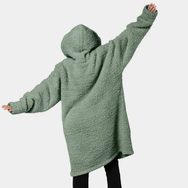 Big Blanket Premier Plush Kids Hoodie — Moss