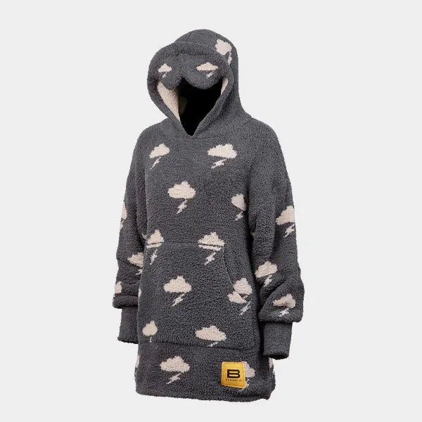 Big Blanket Premier Plush™ Kids Hoodie — Stormy Sky