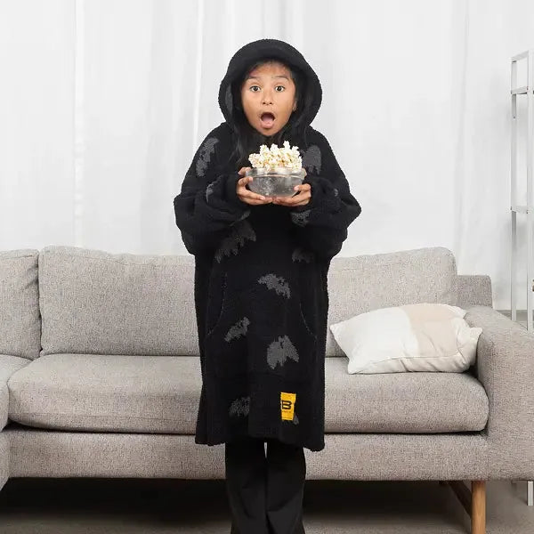 Big Blanket Premier Plush™ Kids Hoodie — Boo Bats