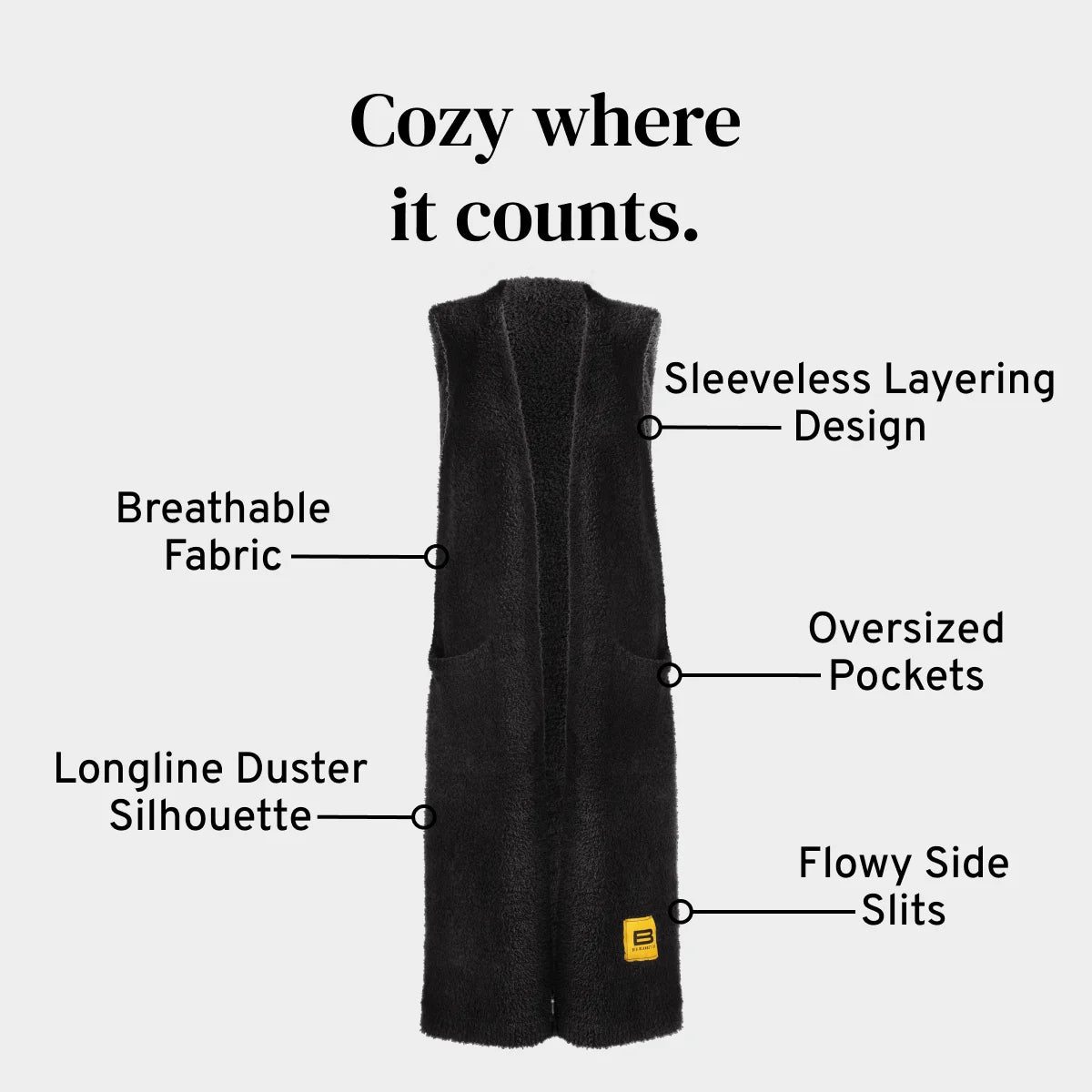 Premier Plush™ Vest in Black