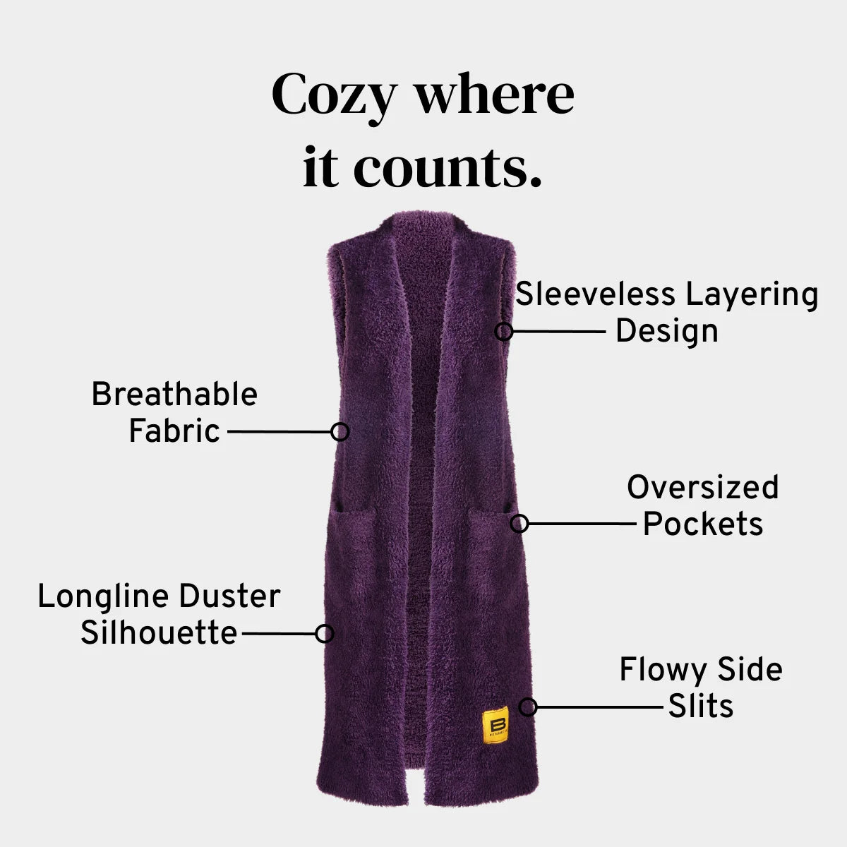Premier Plush™ Vest in Deep Purple