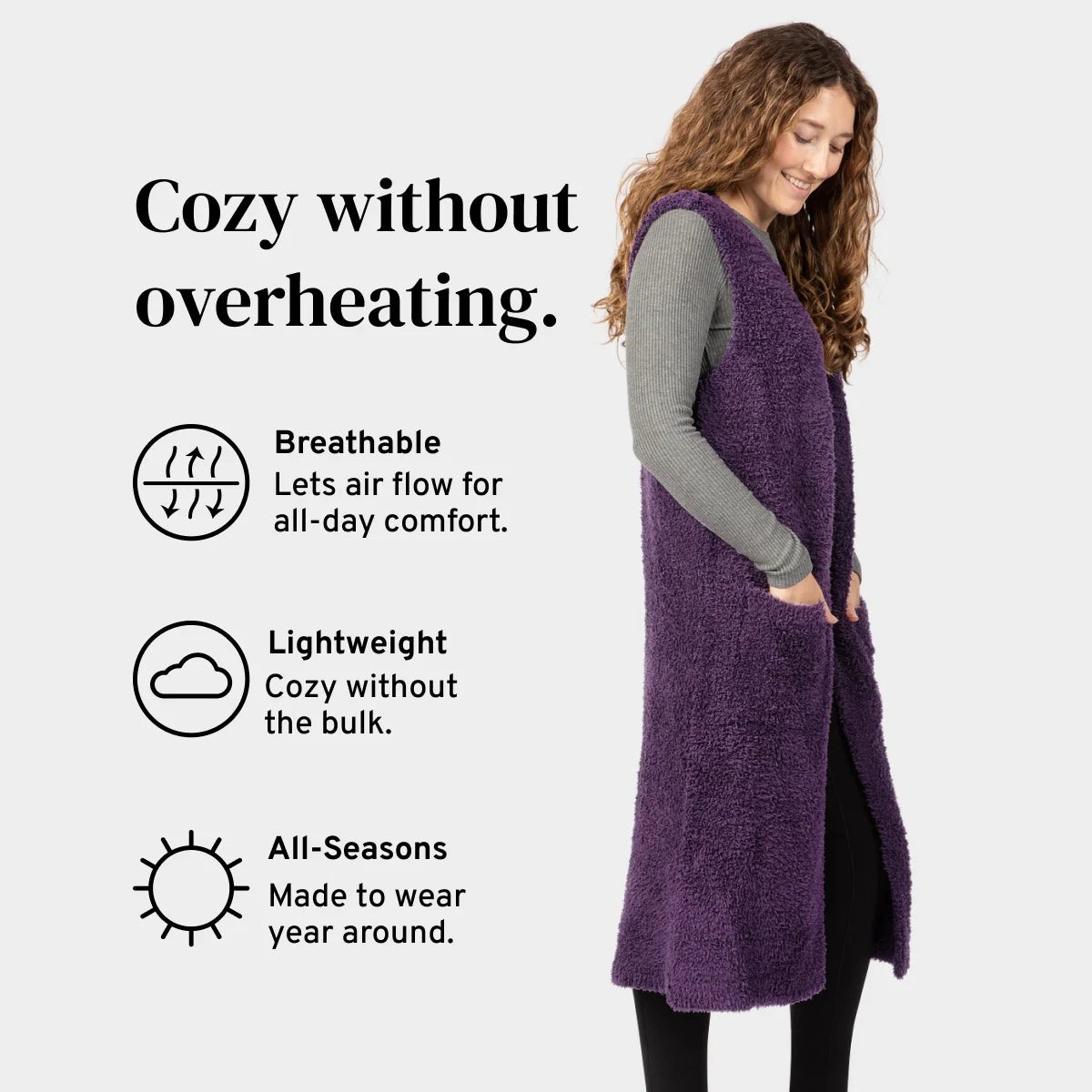 Premier Plush™ Vest in Deep Purple
