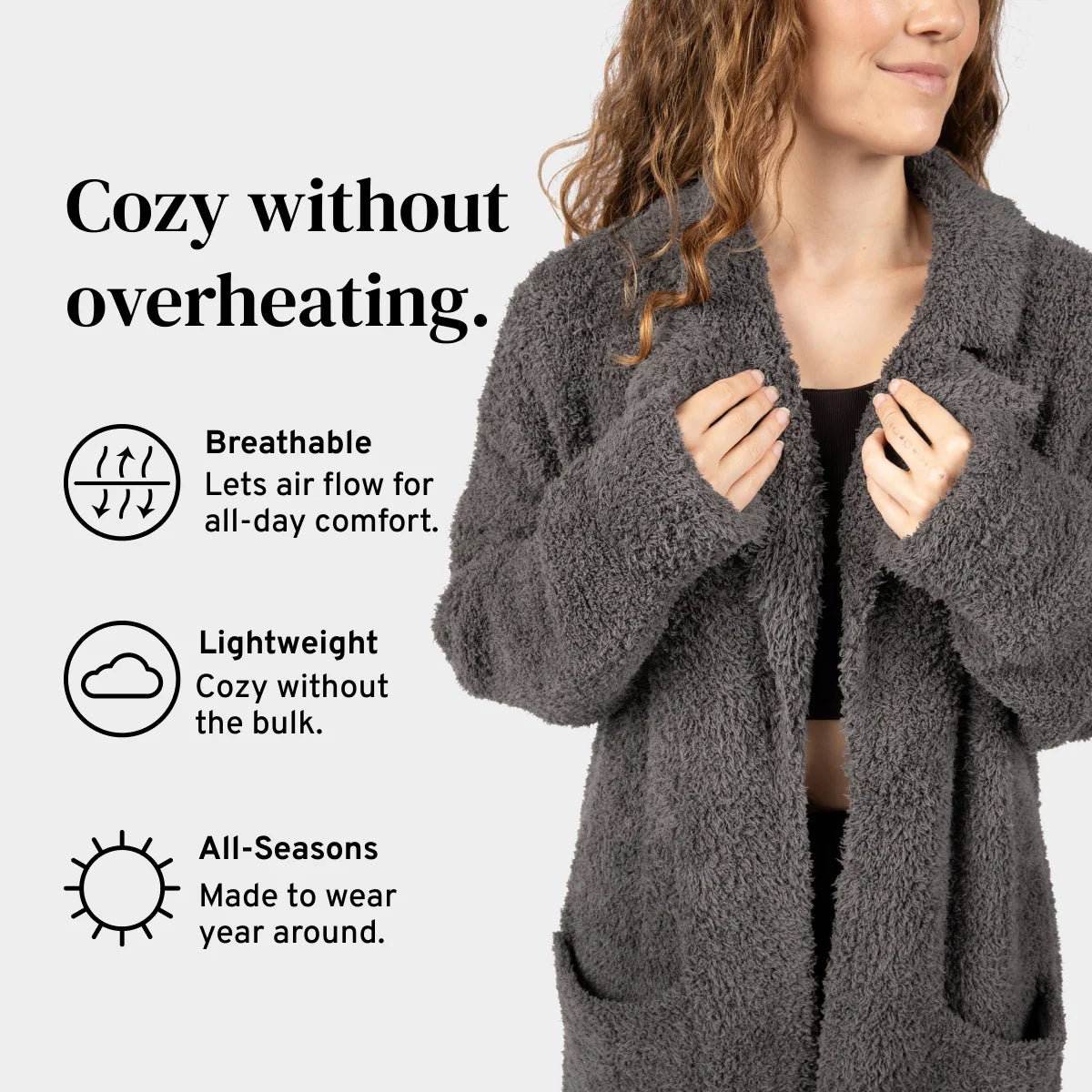Cardigan in Charcoal