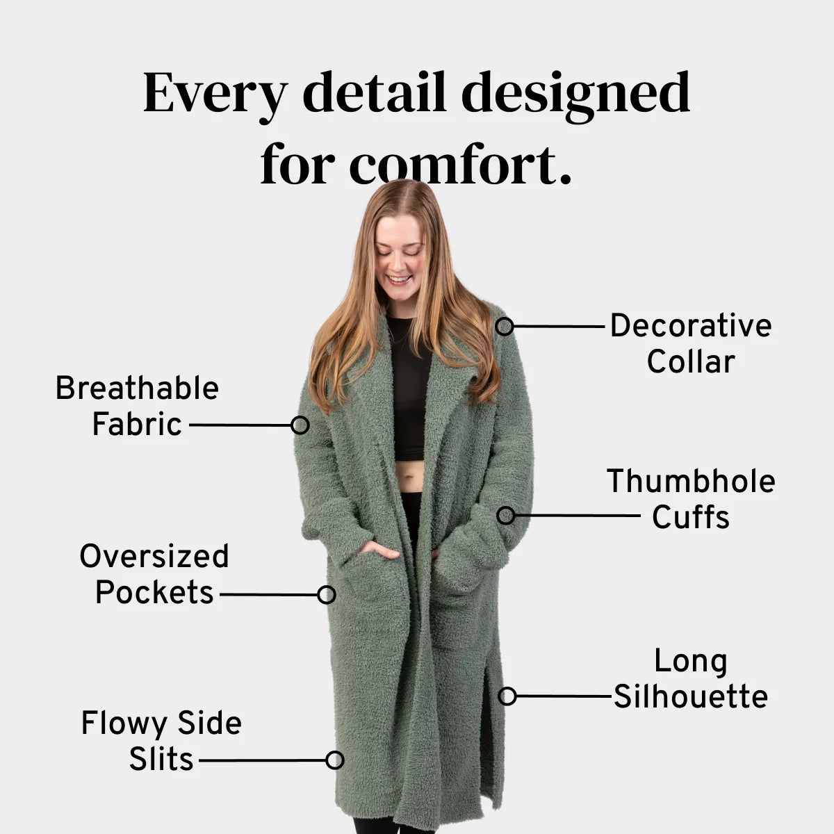 Cardigan in Moss