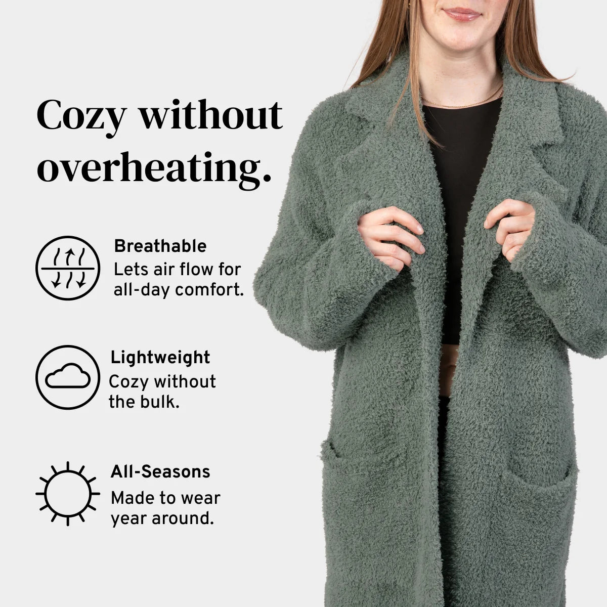 Cardigan in Moss