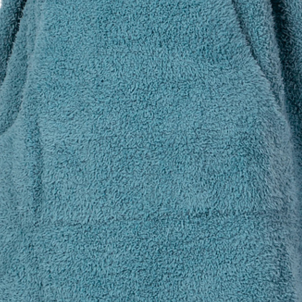 Soft aqua oversized blanket hoodie fabric in plush texture detail