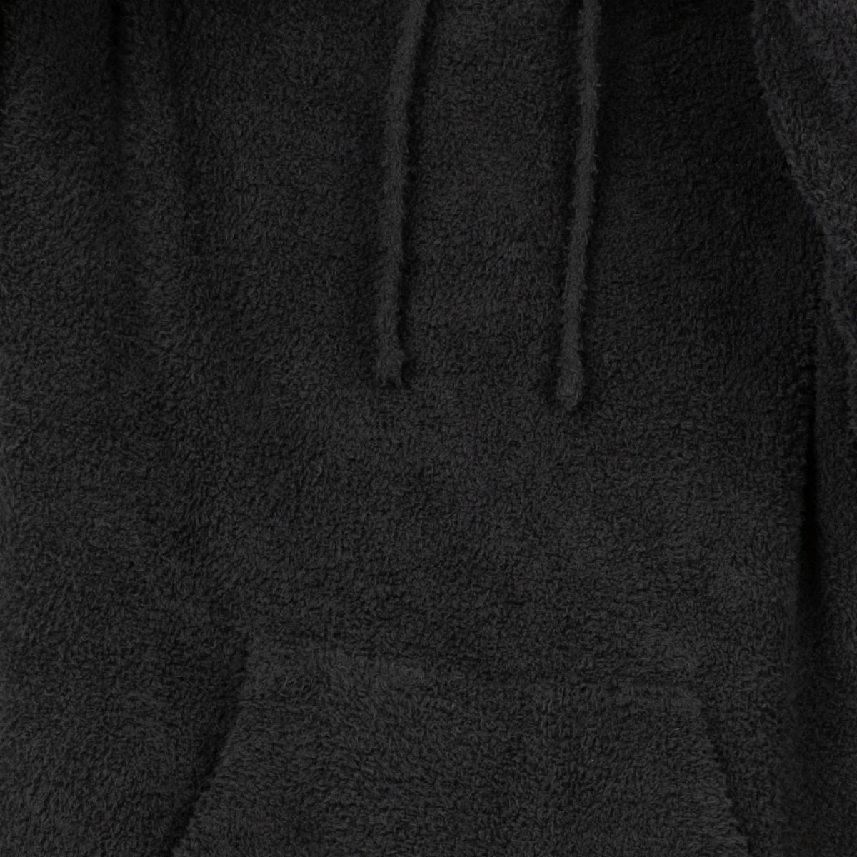 Charcoal black oversized blanket hoodie with soft textured fabric and deep folds