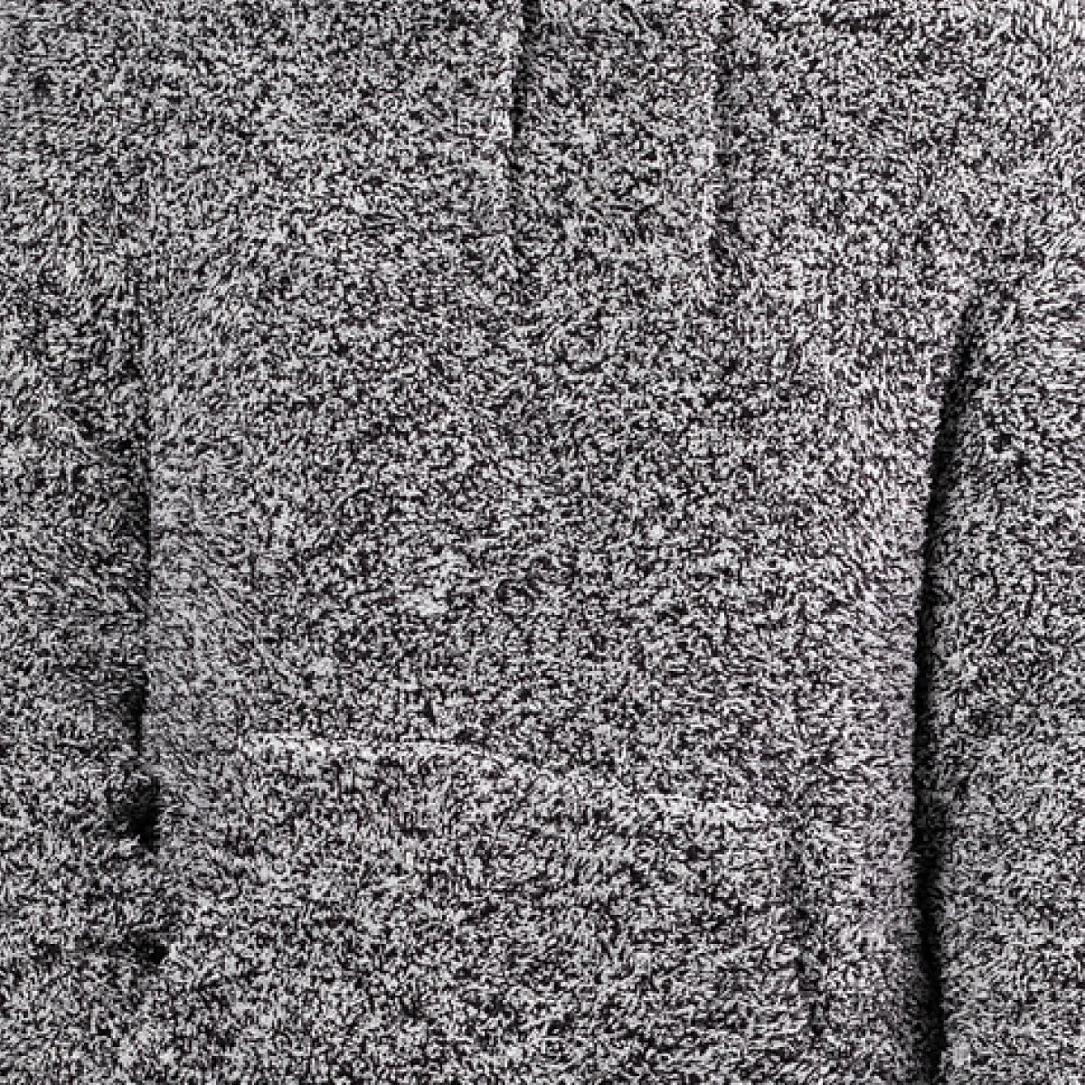 Premier Plush™ Hoodie in Black Heather, close-up of soft textured fabric with vertical seams