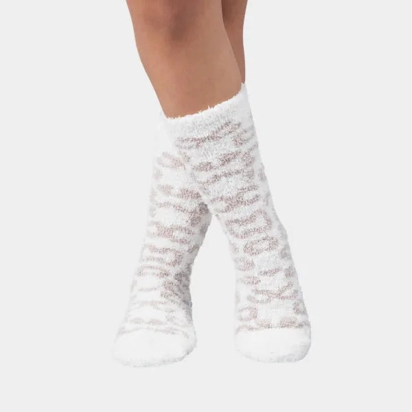 Big Blanket Cozy Toes™ Socks — Knit in Snow Leopard