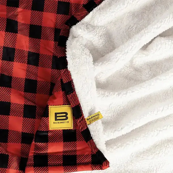 Big Blanket Sherpa Stretch™ Blanket in Red Plaid
