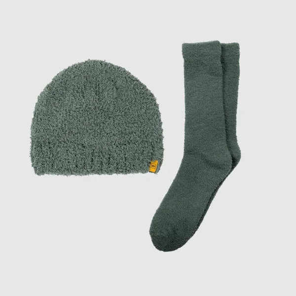 Big Blanket Beanie & Sock Set — Knit in Moss
