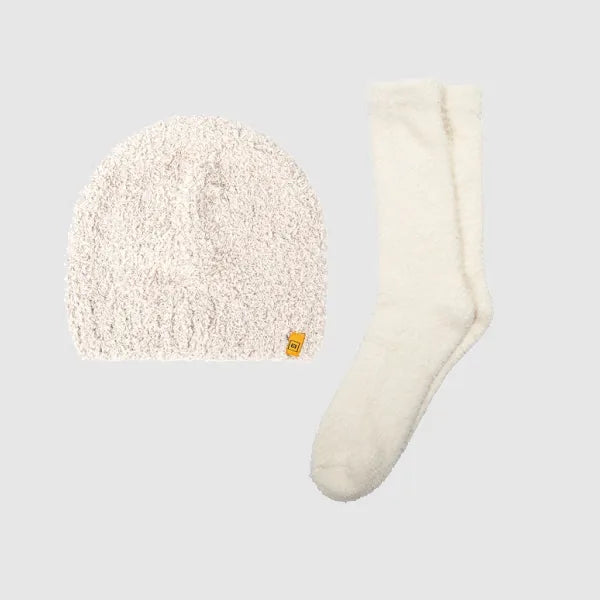 Big Blanket Beanie & Sock Set — Knit in Oatmeal