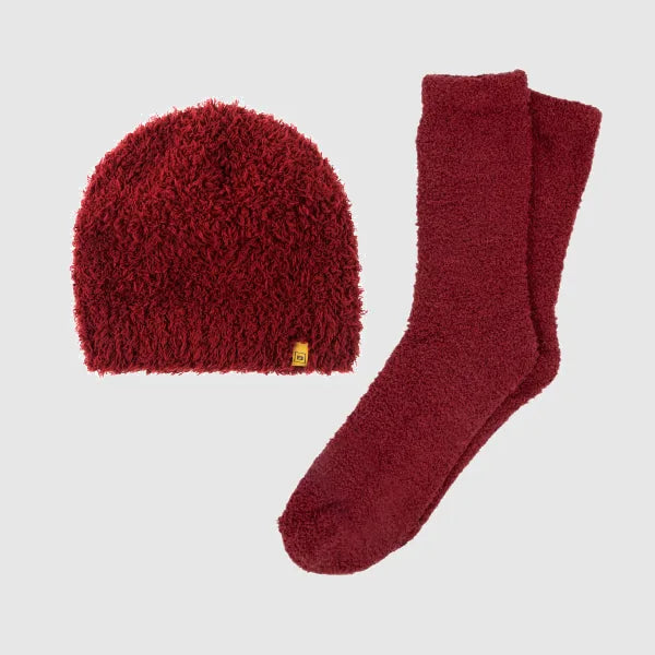 Big Blanket Beanie & Sock Set — Knit in Wine